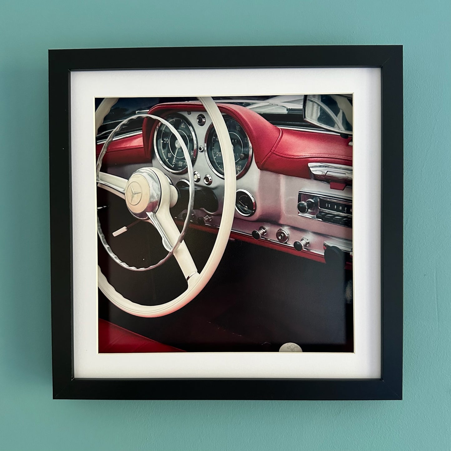 Classic Mercedes Dashboard - Black Framed Print