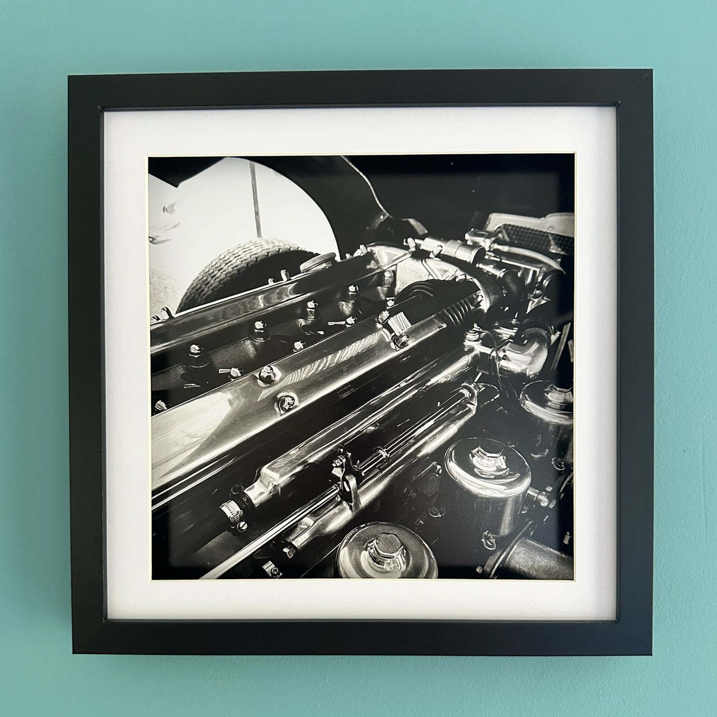 Classic Jaguar Engine - Black Framed Print