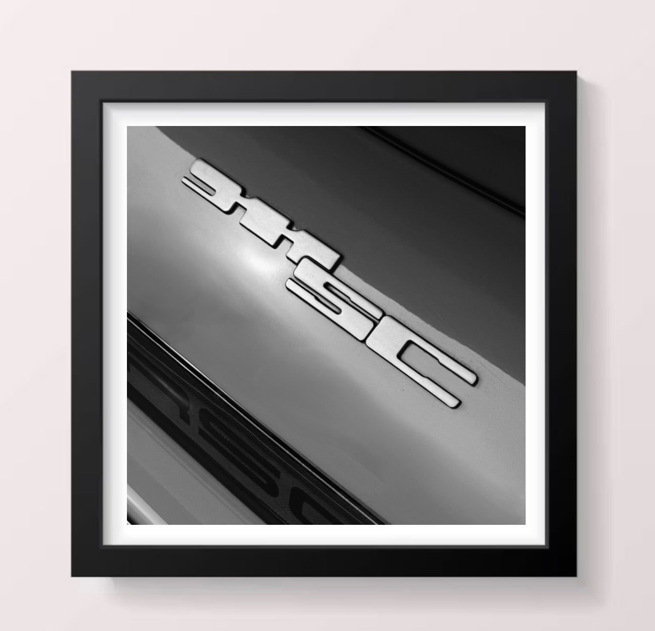 Porsche 911 SC Rear Badge - Black Framed Printed Picture
