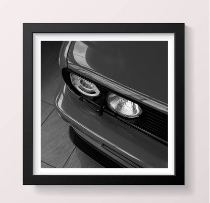 BMW E30 M3 Front Headlight - Black Framed Printed Picture