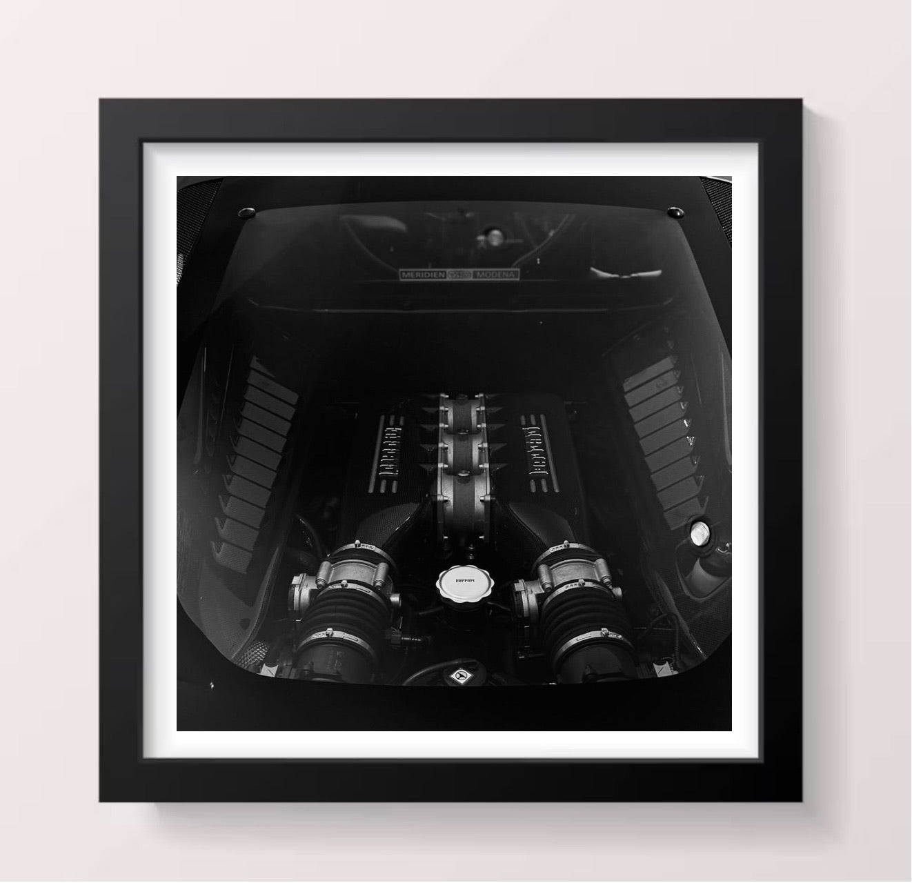 Ferrari Engine - Black Framed Printed Picture