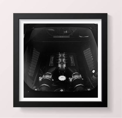 Ferrari Engine - Black Framed Printed Picture