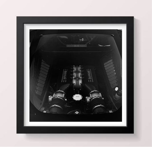 Ferrari Engine - Black Framed Printed Picture
