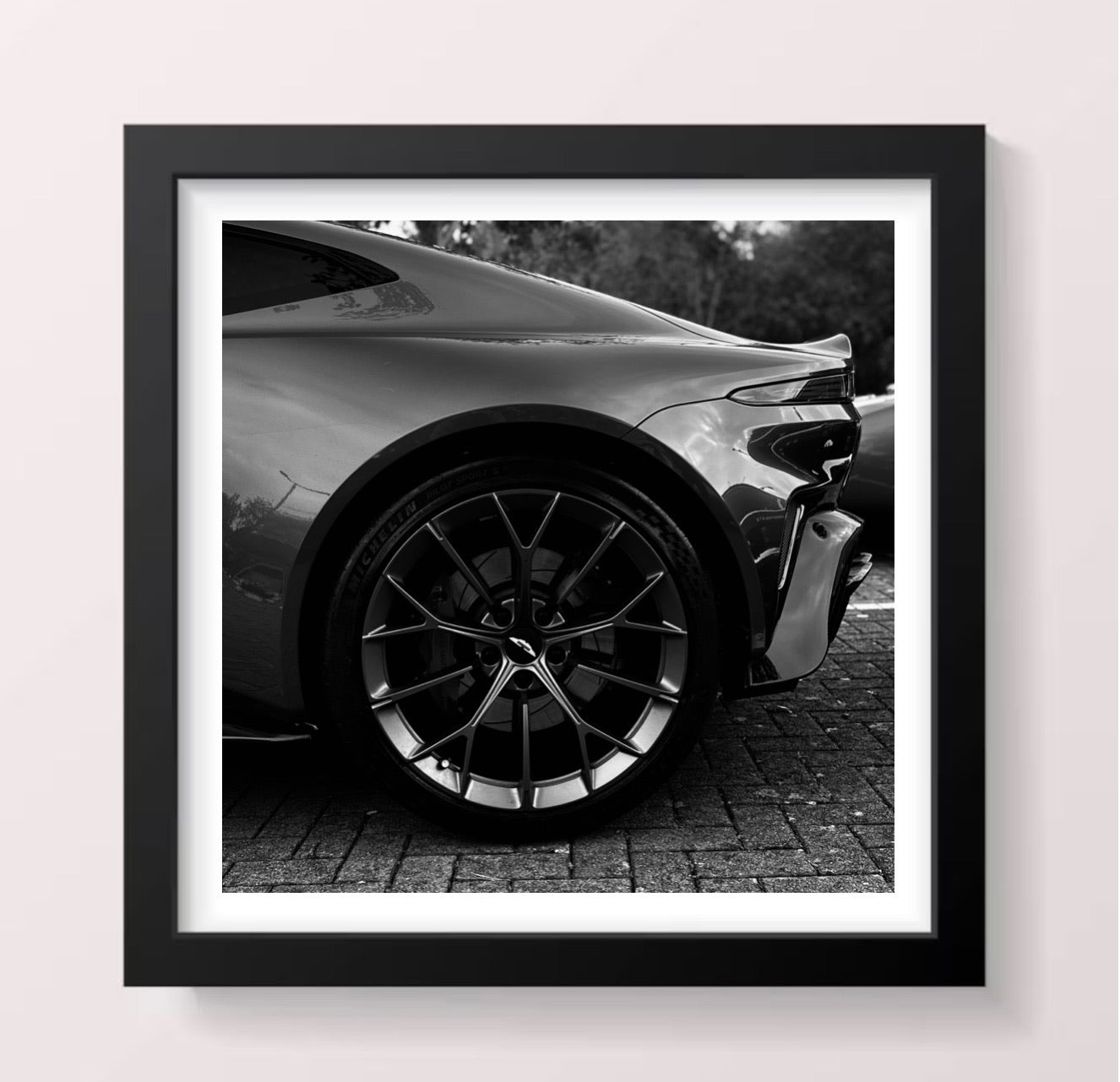 Aston Martin Wheel - Black Framed Printed Picture