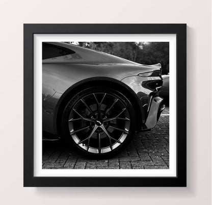 Aston Martin Wheel - Black Framed Printed Picture