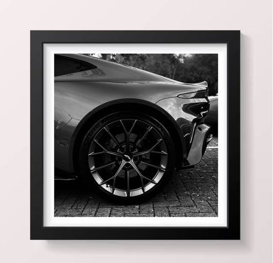 Aston Martin Wheel - Black Framed Printed Picture