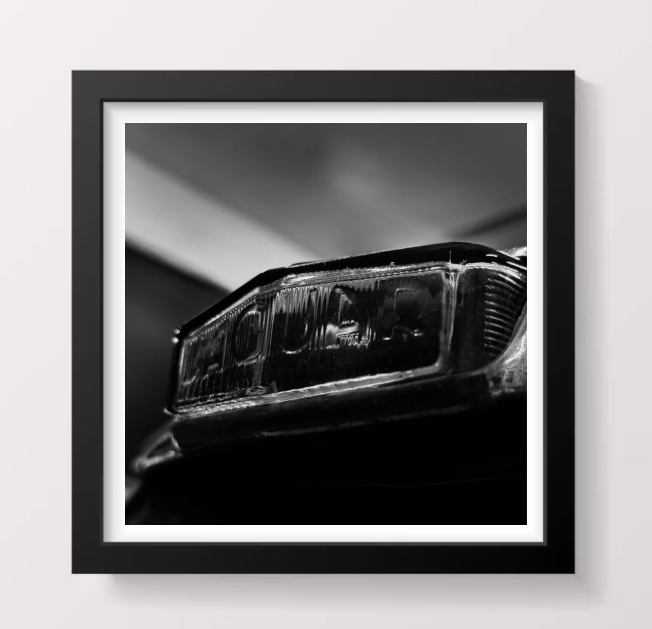 Classic Mk2 Jaguar Rear Boot Brake Light - Black Framed Print